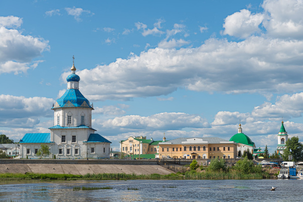 Photo of old orthodox church on the river bank. Ch - Фото, изображение