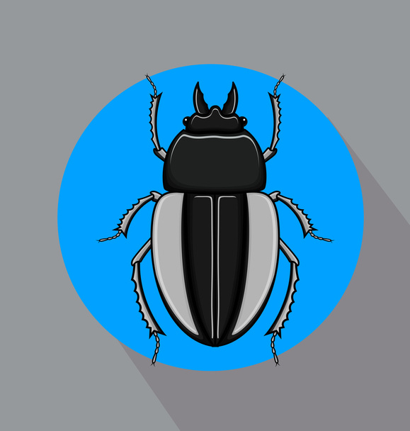 Griezelig Scarab Beetle Insect - Vector, afbeelding