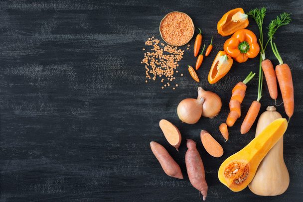 orange fruits and vegetables  - Фото, изображение