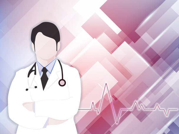 Health and medical background with Doctor (Male). EPS 10. - Vector, Image