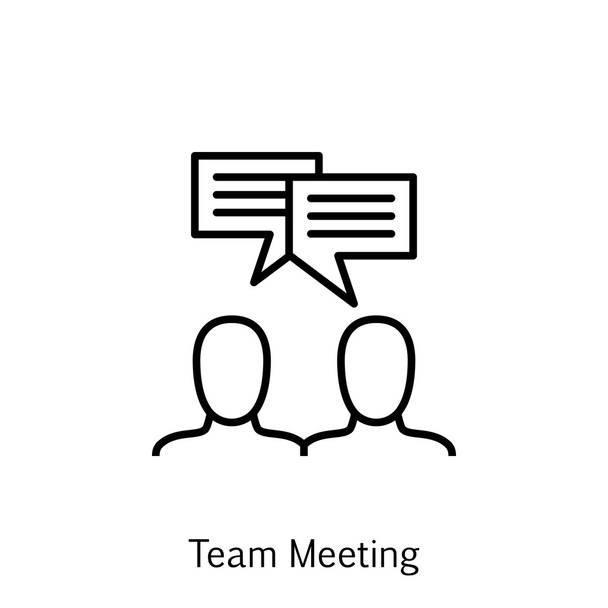 Vector Illustration of Project Management Icon On Brainstorming, Team Meeting and Discussion in Trendy Flat Style. Изолированная икона управления проектами для веб, мобильного и инфографического дизайна, Eps10
. - Вектор,изображение