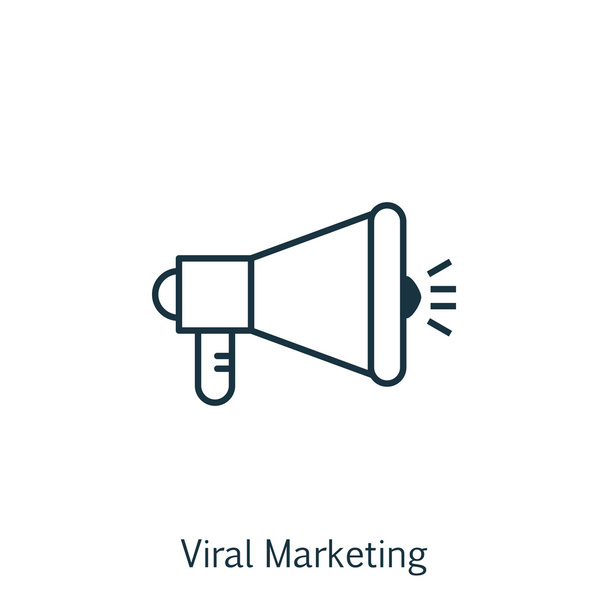 Vector illustratie van SEO, marketing en reclame icoon op virale marketing in trendy platte stijl. SEO, marketing en reclame geïsoleerd icoon voor web, mobiel en infographics design, Eps10. - Vector, afbeelding