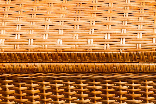 texture, background. Wicker items from willow twigs. Baskets, chests. Jewellery designer interera - Photo, Image