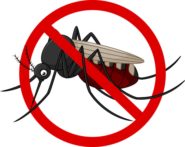 Przystanek komar kreskówka - Wektor, obraz