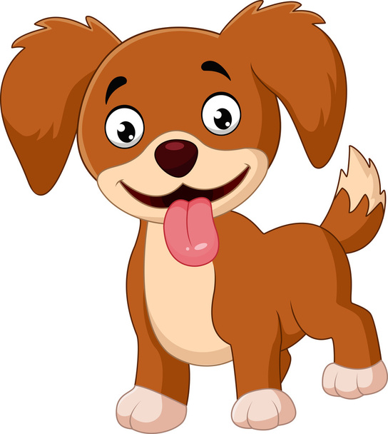 Cute dog isolated on white background - Vector, Image