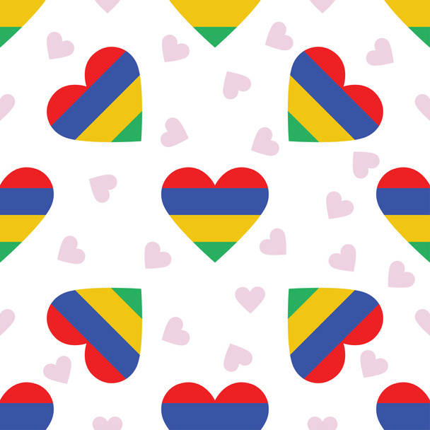 Mauritius independence day seamless pattern. - Vektör, Görsel