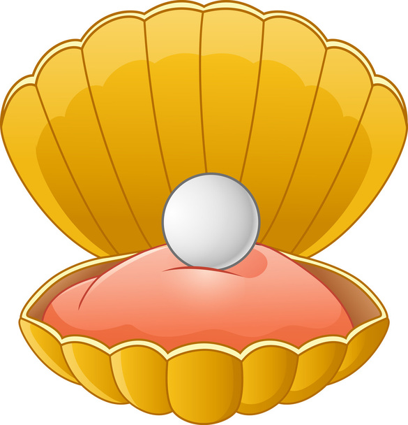 Kreslený Shell pearl - Vektor, obrázek