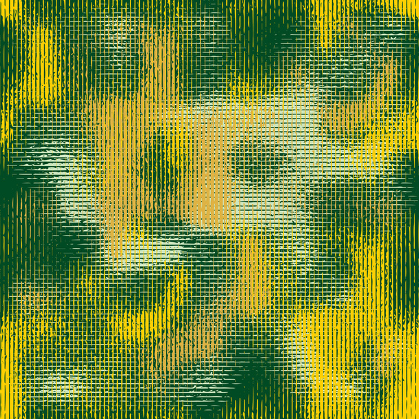カオススポットとブロットを持つ抽象的なグランジシームレス迷彩パターン. - ベクター画像