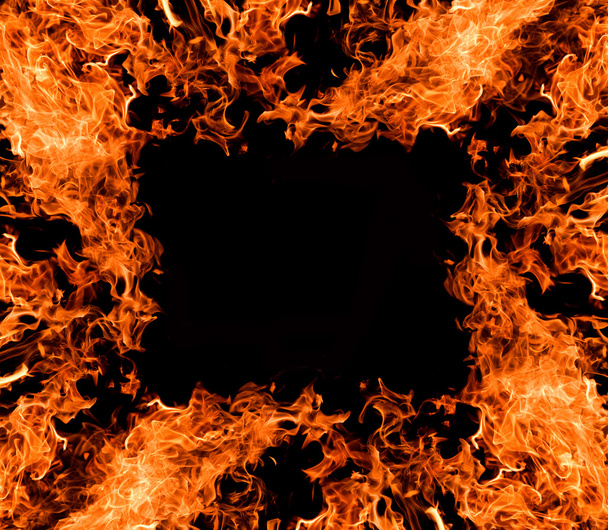 Orange fire keret fekete - Fotó, kép