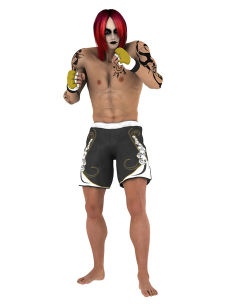 3D CG rendering of a martial artist - Foto, Bild