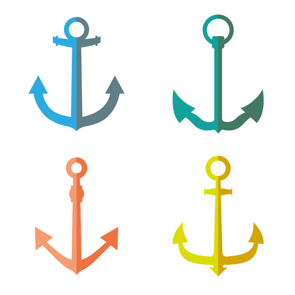 Set of anchor symbols or logo - Vector, afbeelding