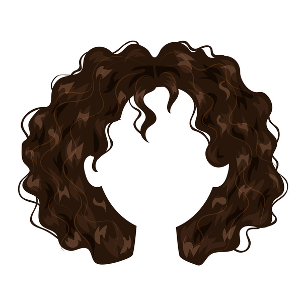 Vector woman hairstyle silhouette - Vector, Image