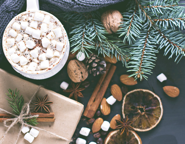 Heißer Kakao mit Marshmallows - Foto, Bild