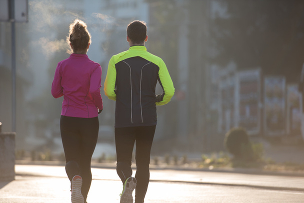 young  couple jogging - Foto, imagen