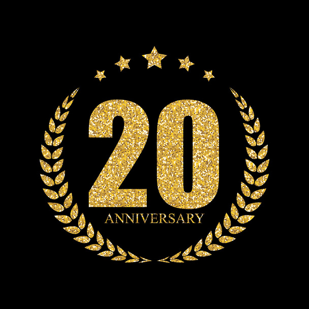 Template Logo 20 Jahre Jubiläum Vektor Illustration - Vektor, Bild