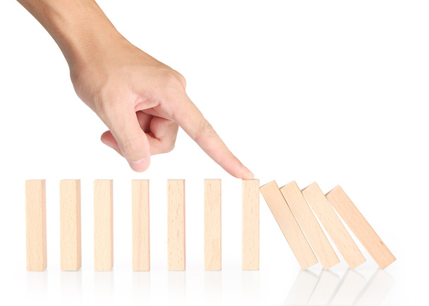 Stop dominó folyamatos megdöntötte - Fotó, kép