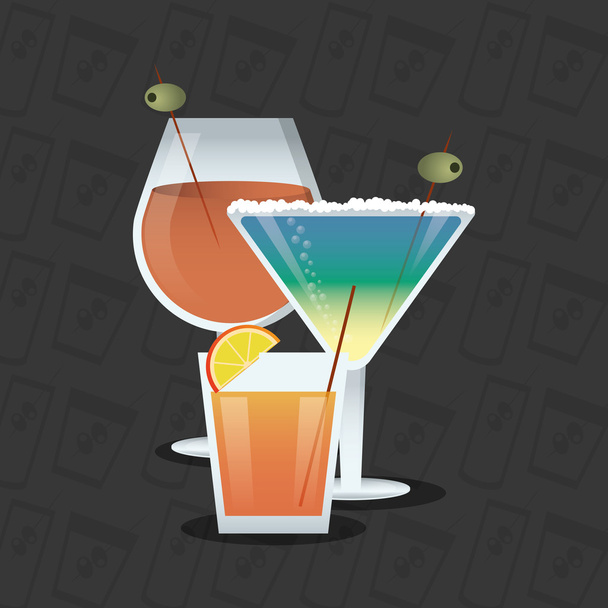 bebida cocktail imagem de vidro
 - Vetor, Imagem