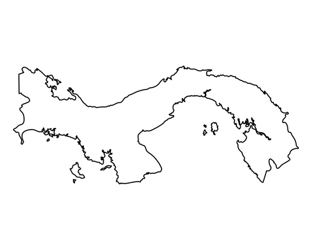 Doğru harita Panama - Vektör, Görsel