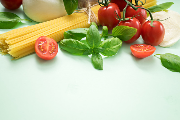 italské vaření ingrediencí pozadí - Fotografie, Obrázek