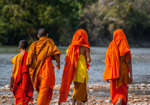 Monjes de Laos con encanto - Foto, Imagen