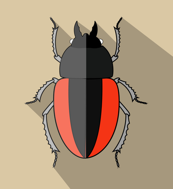 Besouro escaravelho assustador
  - Vetor, Imagem
