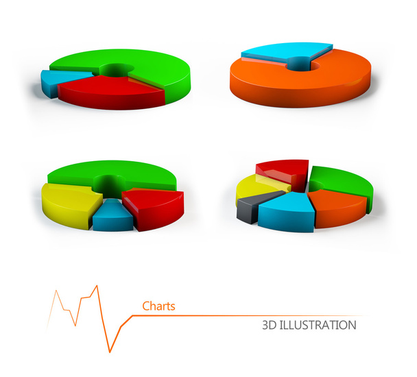 Kleurrijke Business grafiek, rapporten en presentaties - Foto, afbeelding