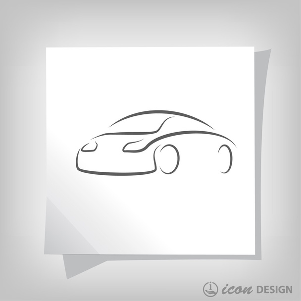Pictograph of car  for design - Vector, Imagen