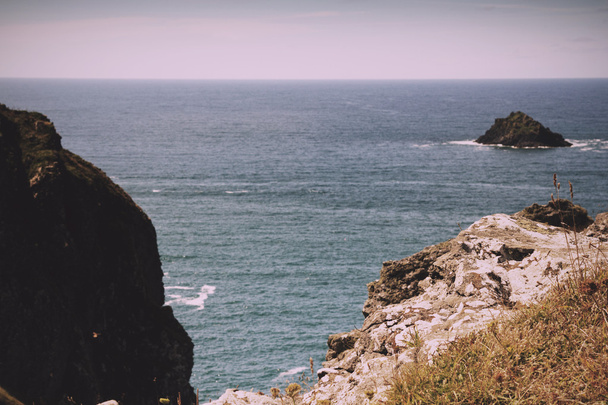 View from the costal path near Polzeath Vintage Retro Filter. - Photo, Image