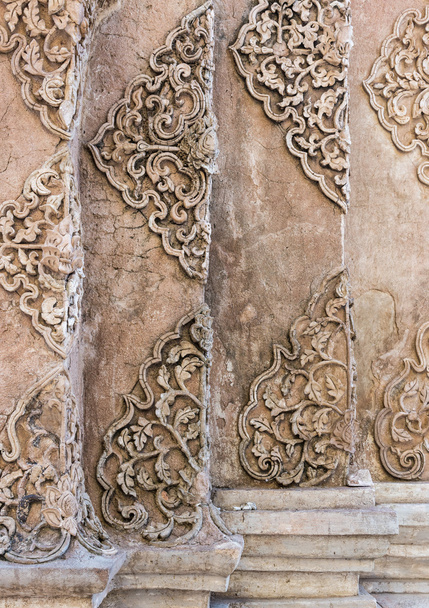 Old stucco pattern in the traditional Thai style. - Photo, Image