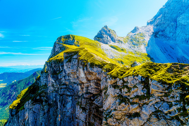 Beautiful alps landscape. Beautiful majestic mountain peaks. - Photo, Image