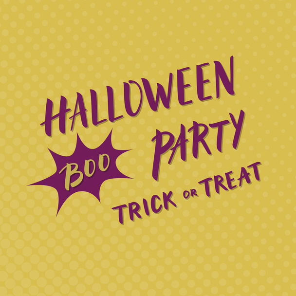 Halloween party pop-art poster - Vector, afbeelding