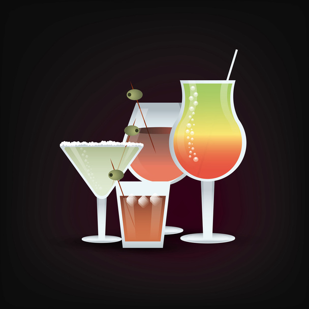 Cocktailgetränk Glas Bild - Vektor, Bild