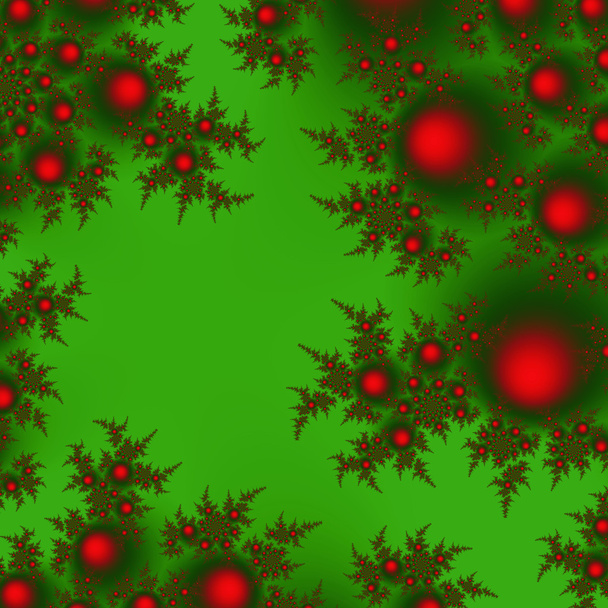 Fractal Christmas tree branches abstract background - Photo, image