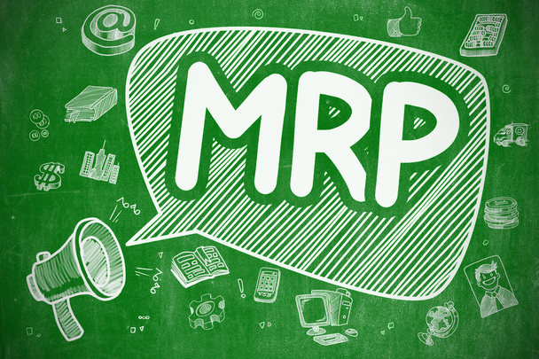 MRP - Illustration dessinée à la main sur tableau vert
. - Photo, image