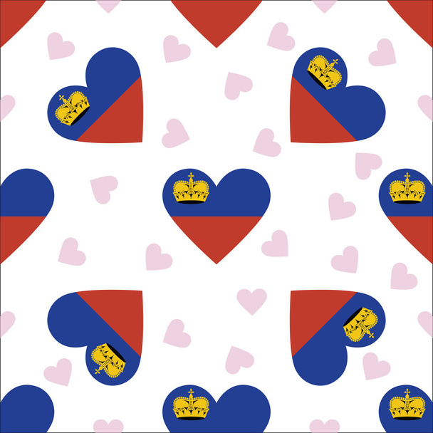 Liechtenstein independence day seamless pattern. - Вектор,изображение