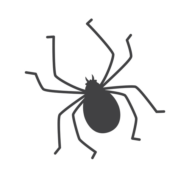 Силуэт клещевых насекомых
 - Вектор,изображение