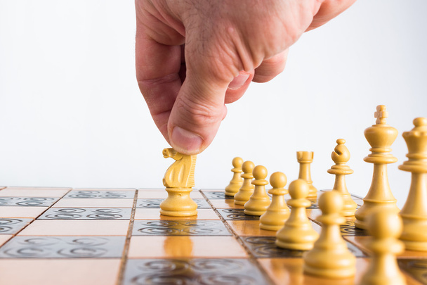 Chess photographed on a chessboard - Фото, зображення