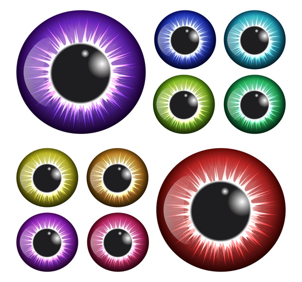 ojo, pupila, iris, vector símbolo icono de diseño. Hermosa ilustración
 - Vector, Imagen