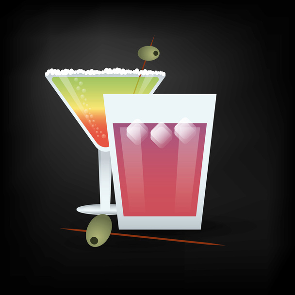 cocktail drink glas afbeelding - Vector, afbeelding