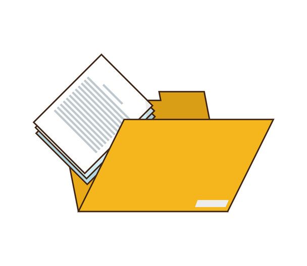 Dateiordner und Dokument-Symbol - Vektor, Bild