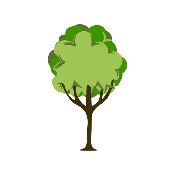 Stylized green tree - Vector, Image