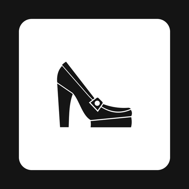 Womens shoes on platform icon, simple style - Vector, imagen
