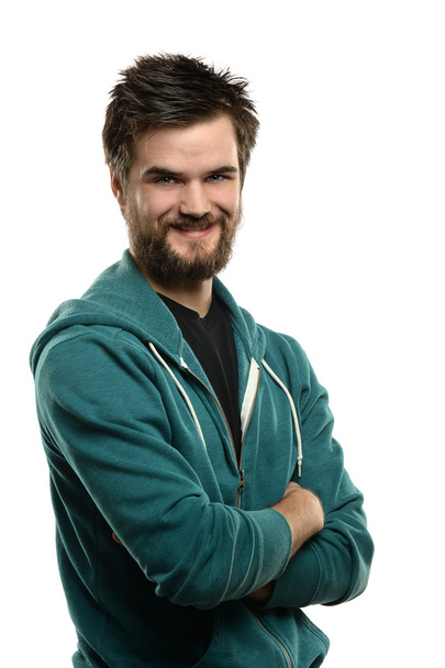 Portrait of Bearded Man Smiling - Photo, Image