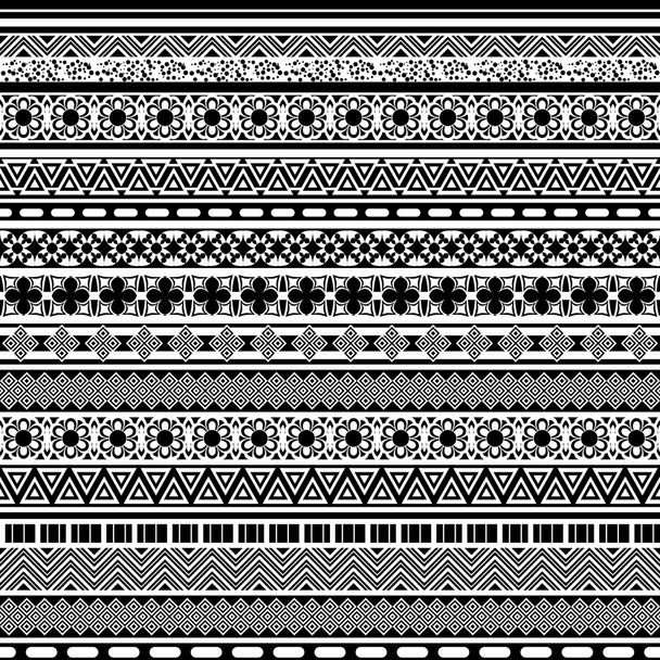 Stamm nahtlose Muster. abstrakter Hintergrund mit ethnischen Ornamenten. - Vektor, Bild