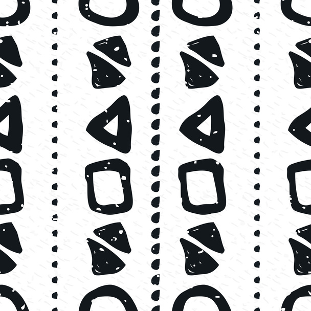Hand-drawn geometric seamless pattern - Вектор,изображение