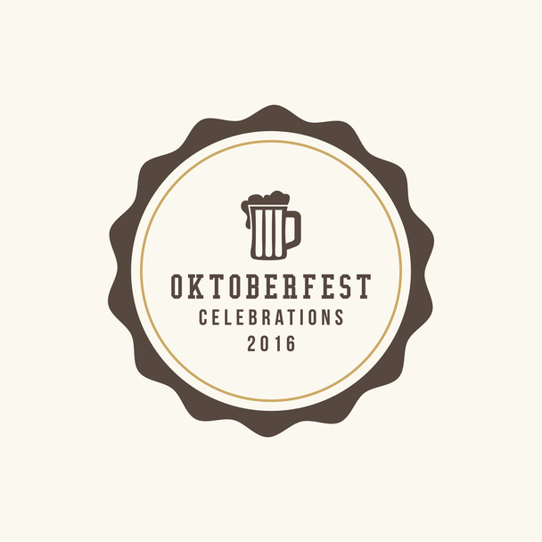 Cute Oktoberfest label - Vector, Imagen