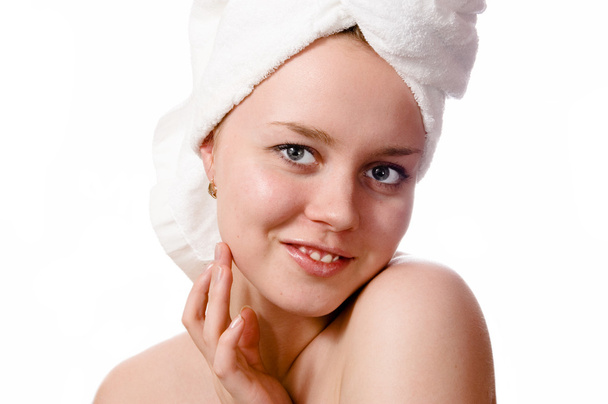 Woman With a Towel - Foto, afbeelding