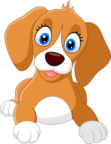 Cute dog cartoon - Вектор,изображение