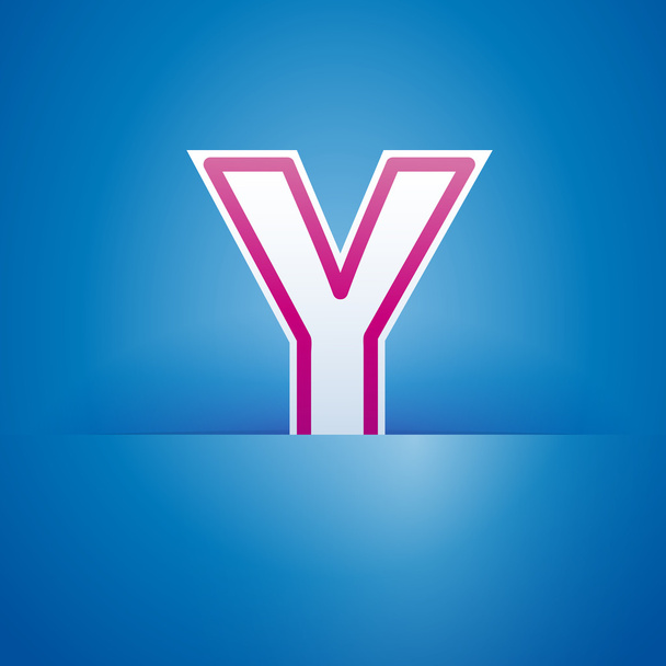 Vektor-Zeichentasche mit Buchstabe y - Vektor, Bild