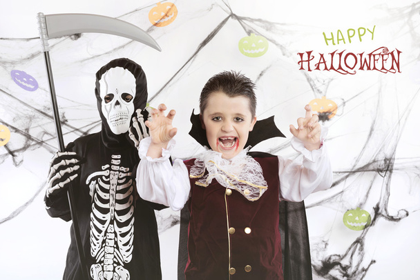 Children at a Halloween party - Photo, Image